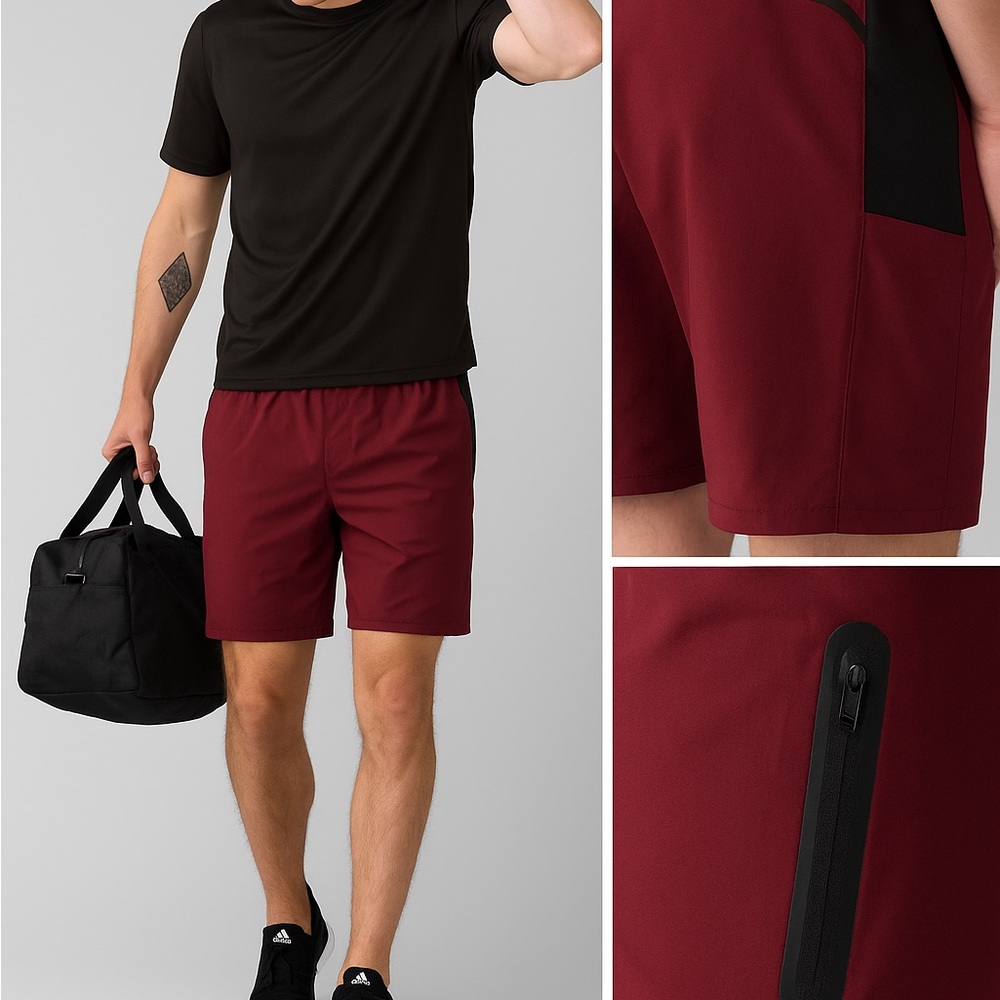 RXB Red and Black Athletic Shorts Modern Design